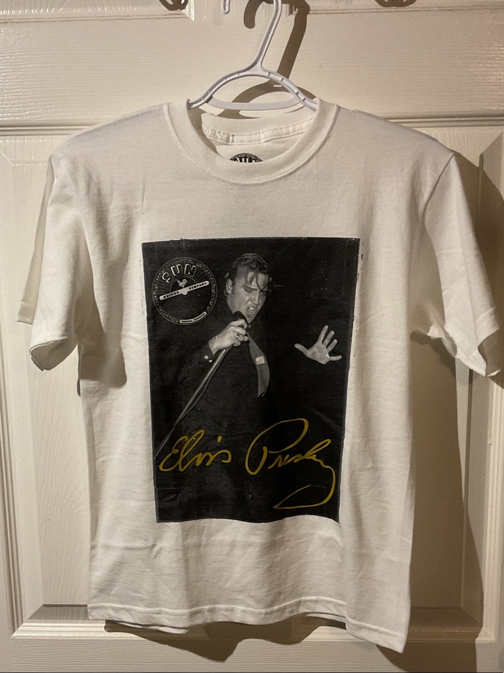 Elvis Presley Youth Size White Short-Sleeve Graphic Tee